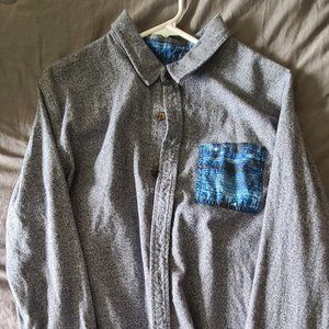Mens Cozy Long Fit Casual Button Down !!